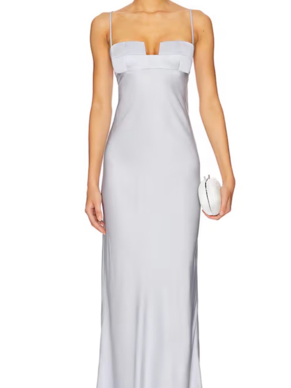 Square Bra Dress in Ice Blue